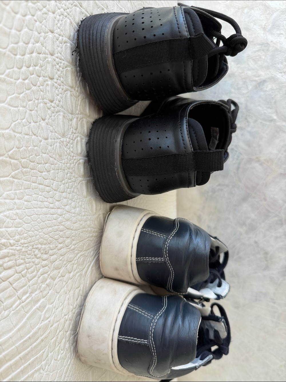 Boys Bruno Marc Two Pairs of Dress shoes/Sneakers - Black ,Navy Sizes 36-37,5 - Picture 13 of 17